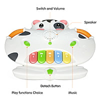 Tumama Cute Cow Toy Piano with Shape Sorting