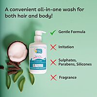 Earthbaby Top to Toe Wash – 96.49% Natural, Tear-Free, Safe for Newborns, 275ml Earthbaby Top to Toe Wash – 96.49% Natural, Tear-Free, Safe for Newborns, 275ml