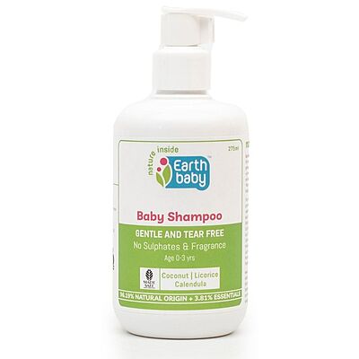 Earthbaby Baby Shampoo – Tear-Free, Safe from birth, Sulphate & Paraben-Free, 275ml