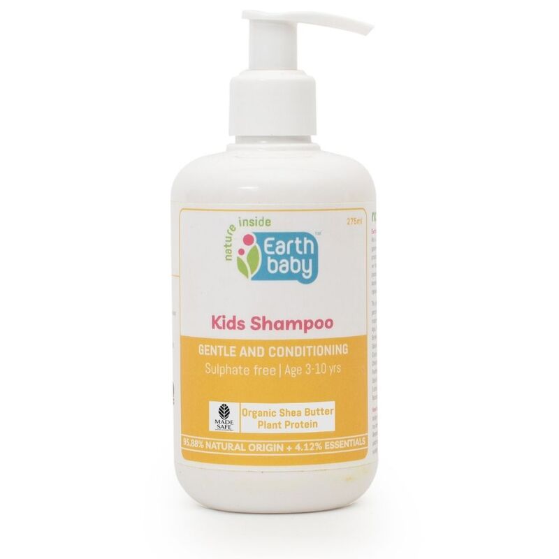 Earthbaby Kids Shampoo – For 3+, Sulphate & Paraben-Free, Allergen-Free,100% Vegan and Natural, suitable for all hair types, 275ml Earthbaby Kids Shampoo – For 3+, Sulphate & Paraben-Free, Allergen-Free,100% Vegan and Natural, suitable for all hair types, 275ml