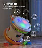 MUSICAL DRUM- 3 IN 1 ACTIVITY SET- BROWN BEAR MUSICAL DRUM- 3 IN 1 ACTIVITY SET- BROWN BEAR