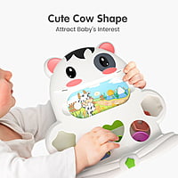 Tumama Cute Cow Toy Piano with Shape Sorting