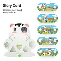 Tumama Cute Cow Toy Piano with Shape Sorting