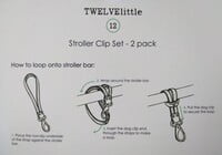 TWELVElittle New Stroller Clip Set Black
