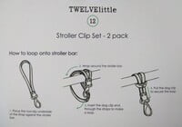 TWELVElittle New Stroller Clip Set Black TWELVElittle New Stroller Clip Set Black