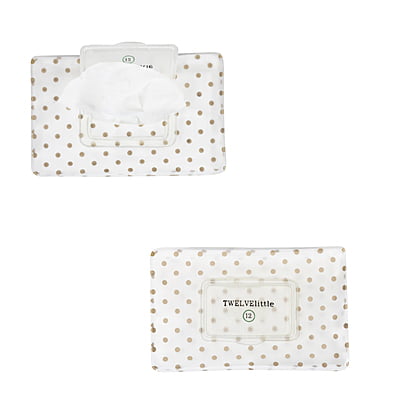 TWELVElittle REUSABLE WIPES POUCH- POLKA