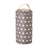 Insulated Bottle Pouch- Polka Brown Insulated Bottle Pouch- Polka Brown