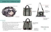 Unisex 3-in-1 Foldover Tote Grey Unisex 3-in-1 Foldover Tote Grey