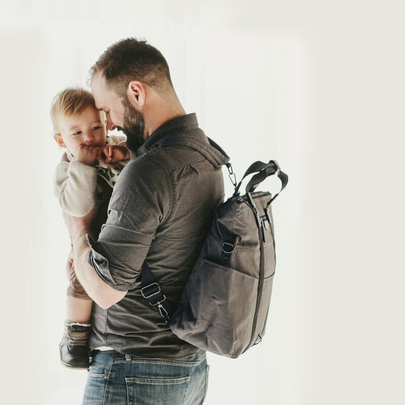 Unisex 3-in-1 Foldover Tote Grey Unisex 3-in-1 Foldover Tote Grey