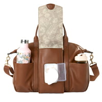 Peek-A-Boo Stroller Diaper Bag Satchel-Toffee Peek-A-Boo Stroller Diaper Bag Satchel-Toffee