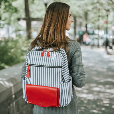 TWELVElittle PeekABoo Diaper Backpack Red TWELVElittle PeekABoo Diaper Backpack Red