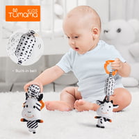 BLACK AND WHITE RATTLE TOY SET- 4 PC