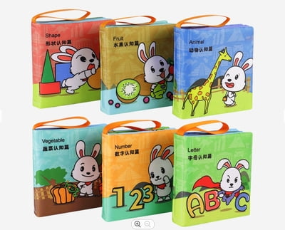 RAINBOW CLOTH BOOKS SET OF 6-A