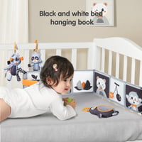 BLACK AND WHITE CRIB TOY SET- 6 PC BLACK AND WHITE CRIB TOY SET- 6 PC