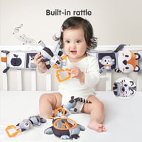 BLACK AND WHITE CRIB TOY SET- 6 PC BLACK AND WHITE CRIB TOY SET- 6 PC