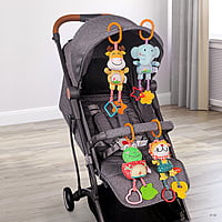 HANGING ANIMALS RATTLE- SET OF 4 HANGING ANIMALS RATTLE- SET OF 4