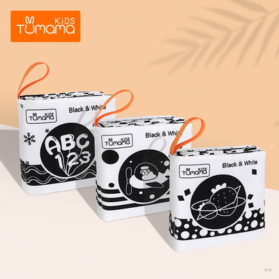 B & W CLOTH BOOK SET OF 3