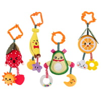 FRUIT HANGING RATTLE SET OF 4 FRUIT HANGING RATTLE SET OF 4