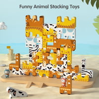 ANIMAL STACKING BROWN/ YELLOW/ WHITE