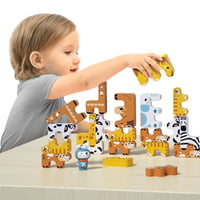 ANIMAL STACKING BROWN/ YELLOW/ WHITE