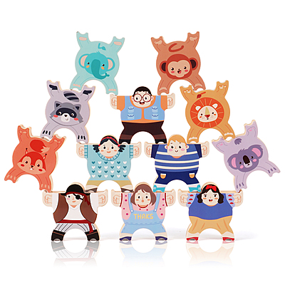 ANIMAL + DOLL STACKING TOY