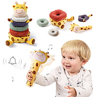 PLUSH GIRAFFE STACKING RINGS PLUSH GIRAFFE STACKING RINGS