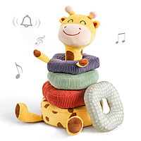 PLUSH GIRAFFE STACKING RINGS PLUSH GIRAFFE STACKING RINGS