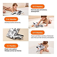 TUMAMA Tail cloth books - black and white TUMAMA Tail cloth books - black and white