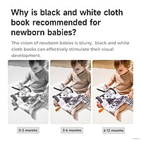 TUMAMA Tail cloth books - black and white TUMAMA Tail cloth books - black and white