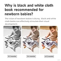 TUMAMA Tail cloth books - black and white