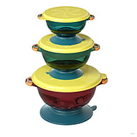BABY SUCTION BOWL SET OF 3 WITH LIDS BABY SUCTION BOWL SET OF 3 WITH LIDS