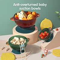BABY SUCTION BOWL SET OF 3 WITH LIDS BABY SUCTION BOWL SET OF 3 WITH LIDS