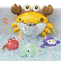 Tumama Kids - Bubble Making Crab Toy W/ Bath Toys Set 4pcs