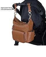 PEEK-A-BOO Convertible Hobo Vegan Leather Convertible Backpack- Toffee with FREE Stroller Clips PEEK-A-BOO Convertible Hobo Vegan Leather Convertible Backpack- Toffee with FREE Stroller Clips