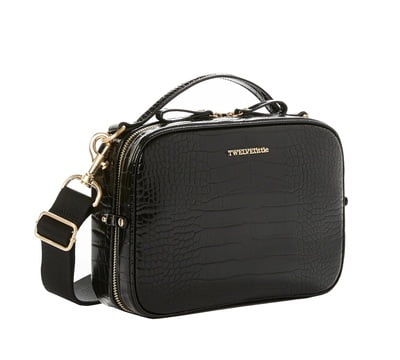 Luxe Diaper Clutch- Black Croc