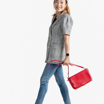 TWELVElittle PeekABoo Diaper Clutch Red TWELVElittle PeekABoo Diaper Clutch Red