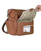 PEEK-A-BOO Convertible Hobo Vegan Leather Convertible Backpack- Toffee with FREE Stroller Clips PEEK-A-BOO Convertible Hobo Vegan Leather Convertible Backpack- Toffee with FREE Stroller Clips